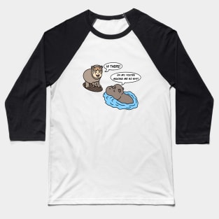 Funny cartoon hippopotamus cosplay Baseball T-Shirt